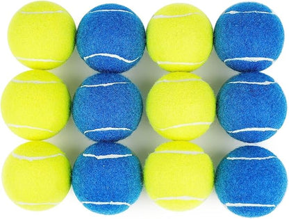 Prime Pets Tennis Balls for Dogs, Non-Squeak, 12 Pack, Thick Bouncy Dog Balls, Dog Toy Balls for Indoor Outdoor Play, Fetch Toys for Medium, Large Dogs