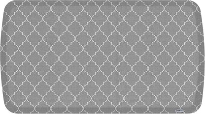 GelPro Elite Premier Anti-Fatigue Kitchen Comfort Floor Mat, 20x36", Trellis Classic Grey