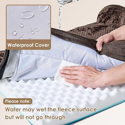 EHEYCIGA Extra Large Dog Bed Othorpedic, Memory Foam XL Dog Bed with Washable Removable Cover, Waterproof Pet Sofa Couch XLarge Size Dogs with Nonskid Bottom, 44x32x6.5, Brown | Washable Removable Cover, Waterproof Flat Pet Sofa Couch with Nonskid Bott...