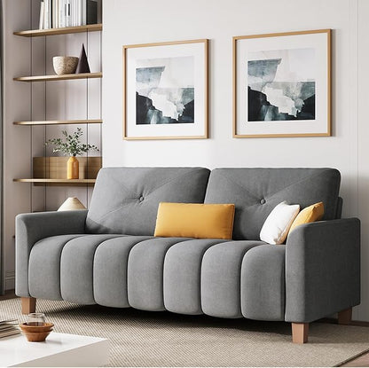 LIKIMIO Loveseat Sofa 79in, 3 Seater Couch, Modern Cloud Sofa with 23in Deep Seat with Armrest, Back Support, Easy Assembly Oversized Loveseat for Living Room, Bedroom, Office