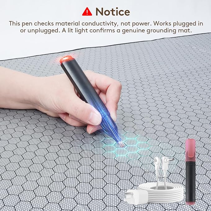XKETA Graphene Grounding Mat for Bed: Indoor Earth Therapy for Better Sleep & Energy Boost – Conductive Sleep Pad with Grounded Benefits – Wellness Gift Kit for Women (King)