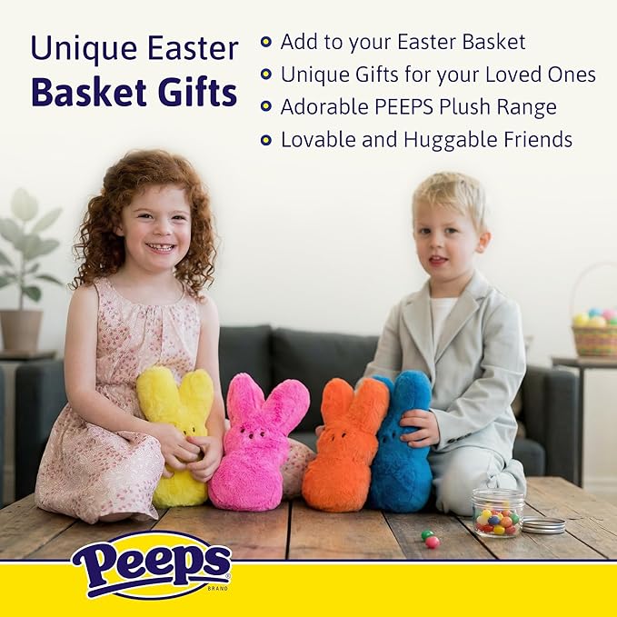 Animal Adventure | 9" Dressed Up Peeps Plush - Bow & Skirt | Easter Basket Stuffed Animals for Kids | Cute & Huggable Ultra Soft Plushie Stuffers Toy Buddy | Collectable Gifts | Aged 3+