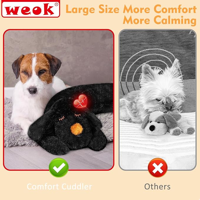 Heartbeat Puppy for Dogs-for Separation Anxiety Relief, Heartbeat Stuffed Animal Anxiety Calming Behavioral Aid Plush Toy for Dogs Cats Pets