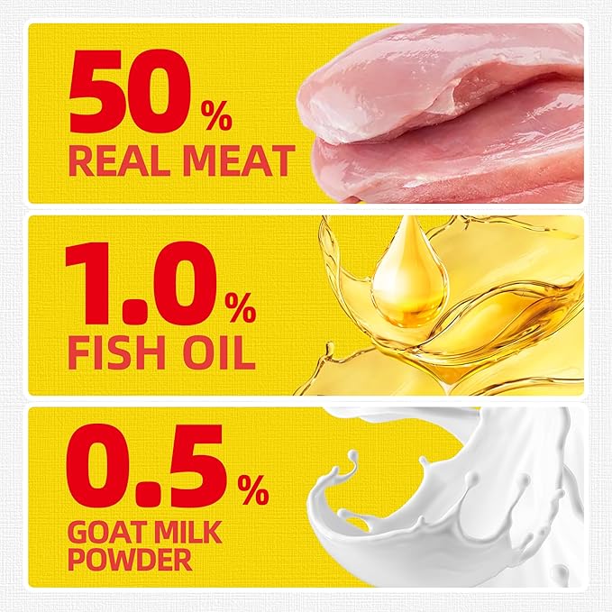 Just Try 16 OZ Cat Treats for Indoor Cats, High Protein Low-Calorie Cat Snacks, Healthy Crunchy Treats, Grain Free Natural Chicken Flavor