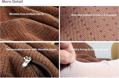 Sigmat Recliner Cushion for Elderly with Memory Foam 20x20x3 Inches Large Square Seat Cushion for Recliner Chair, Floor Pillow, Truck Seat Cushion Coffee