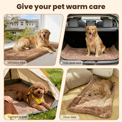 Couch Cover for Dogs Washable, Non-Slip Pet Couch Covers for Sofa, Fuzzy Dog Couch Cover Blanket, Thick, Soft, Plush Couch Cushion Covers for Sofa Protector (Coffee, 27.6" x 59"/70 x 150cm)