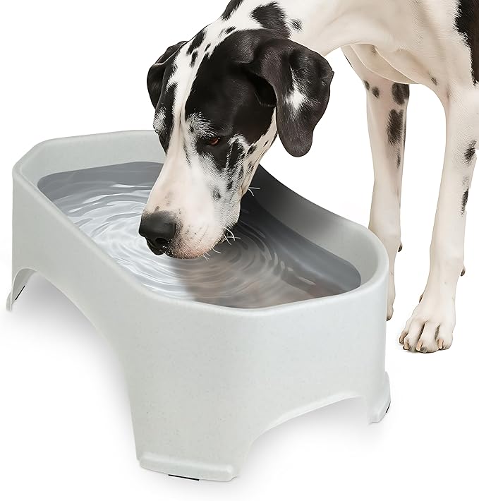 Neater Pet Brands Extra Large Water Bowl for Dogs, Outdoor Dog Water Bowl (2.25 Gallon Extra-Large Capacity), Big Trough Style Food Dish for Indoors or Outside, No Spill Large Dog Bowls, Vanilla Bean