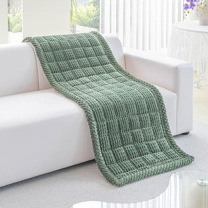 Couch Cover for Dogs Washable, Non Slip Couch Covers for 3 Cushion Sofa Pet Friendly, Fuzzy Pet Couch Cushion Covers for Dog, Thick, Soft for Sofa Protector (Green, 27.6" x 70.9"/70 x 180cm)