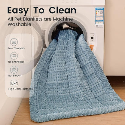 Couch Cover for Dogs Washable, Non Slip Couch Covers for 3 Cushion Sofa Pet Friendly, Fuzzy Pet Couch Cushion Covers for Dog,Thick,Soft for Sofa Protector (Blue Gray, 27.6" x 82.7"/70 x 210cm)