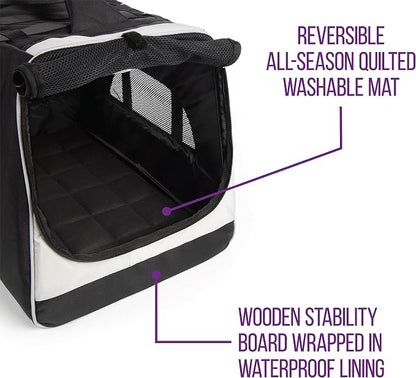 Sherpa Forma Frame Crash-Tested Travel Pet Carrier - Black, Extra Large