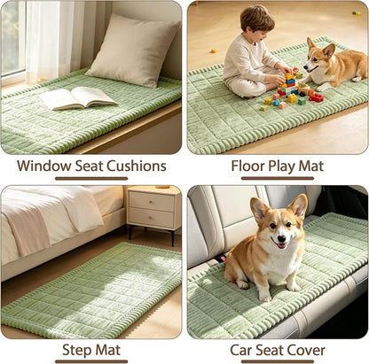 FUANGUI Waterproof Couch Cover Sofa Cover for Dogs and Pets Sofa Protector | Non-Slip Washable Fuzzy Soft Cat Sofa Slipcover for 2-3 Cushion Couch Sofa Pet Friendly, Grass Green, 27.6" x 59.1", 1 pcs
