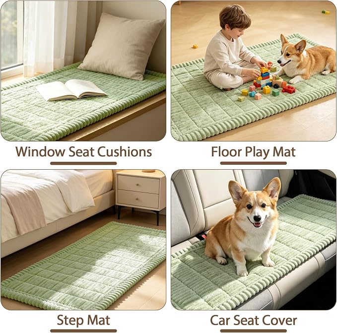 FUANGUI Waterproof Couch Cover Sofa Cover for Dogs and Pets Sofa Protector | Non-Slip Washable Fuzzy Soft Cat Sofa Slipcover for 2-3 Cushion Couch Sofa Pet Friendly, Grass Green, 27.6" x 82.7", 1 pcs