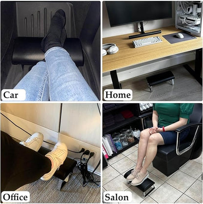 Waterproof Footrest, Upgraded High Elasticity Foot Rest Under Desk Footrest, Ergonomic Foot Rest for Under Desk at Work, Highly Supportive, No Deformation, Black