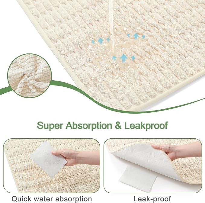 Washable Pee Pads for Dogs Puppy Pad, Cream White 60”x82” 1 Pack | High Absorbent Dog Pee Pad Leak Proof Cat Rugs, Reusable Non Slip Pet Mat, Wee Wee Pads for Training, Crate and Floor