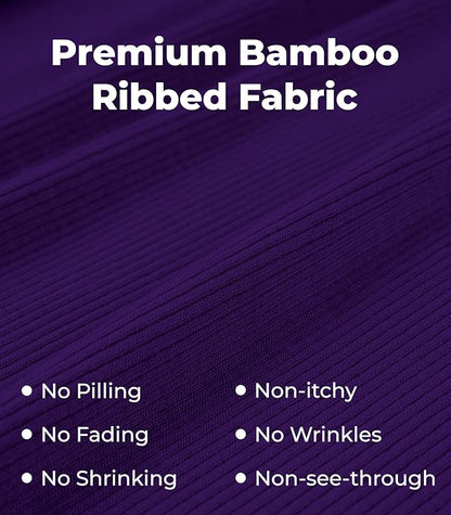 NACHILA Pajamas for Women-Viscose from Bamboo, Ribbed Racerback Tank Top Sexy Split Shorts Pajama Sets Cooling Sleep Cami Pjs