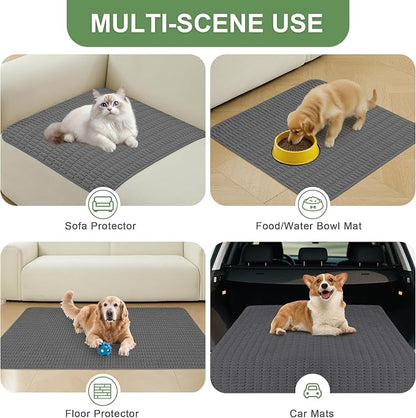 Washable Pee Pads for Dogs Puppy Pad, Dark Grey 60”x82” 1 Pack | High Absorbent Dog Pee Pad Leak Proof Cat Rugs, Reusable Non Slip Pet Mat, Wee Wee Pads for Training, Crate and Floor
