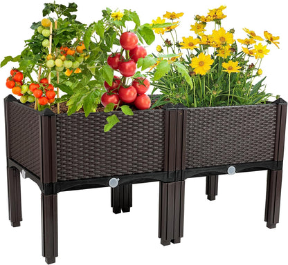 Raised Garden Bed with Legs Planters for Outdoor Plants pots Elevated Garden Boxes Garden Patio Balcony Deck to Planting Flowers Vegetables Tomato and Herbs