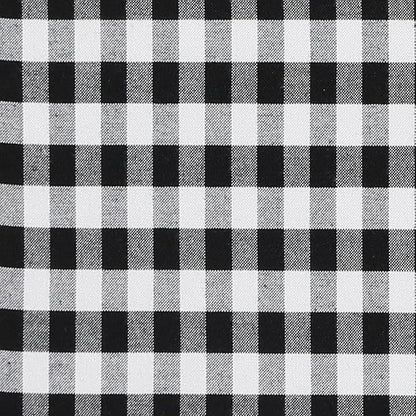 AAAAAcessories D-Shaped Chair Cushions, 2" Thick Dining Chair Pads with Ties and Removable, Machine-Washable Cover, 17" x 16", Checkered Black/White