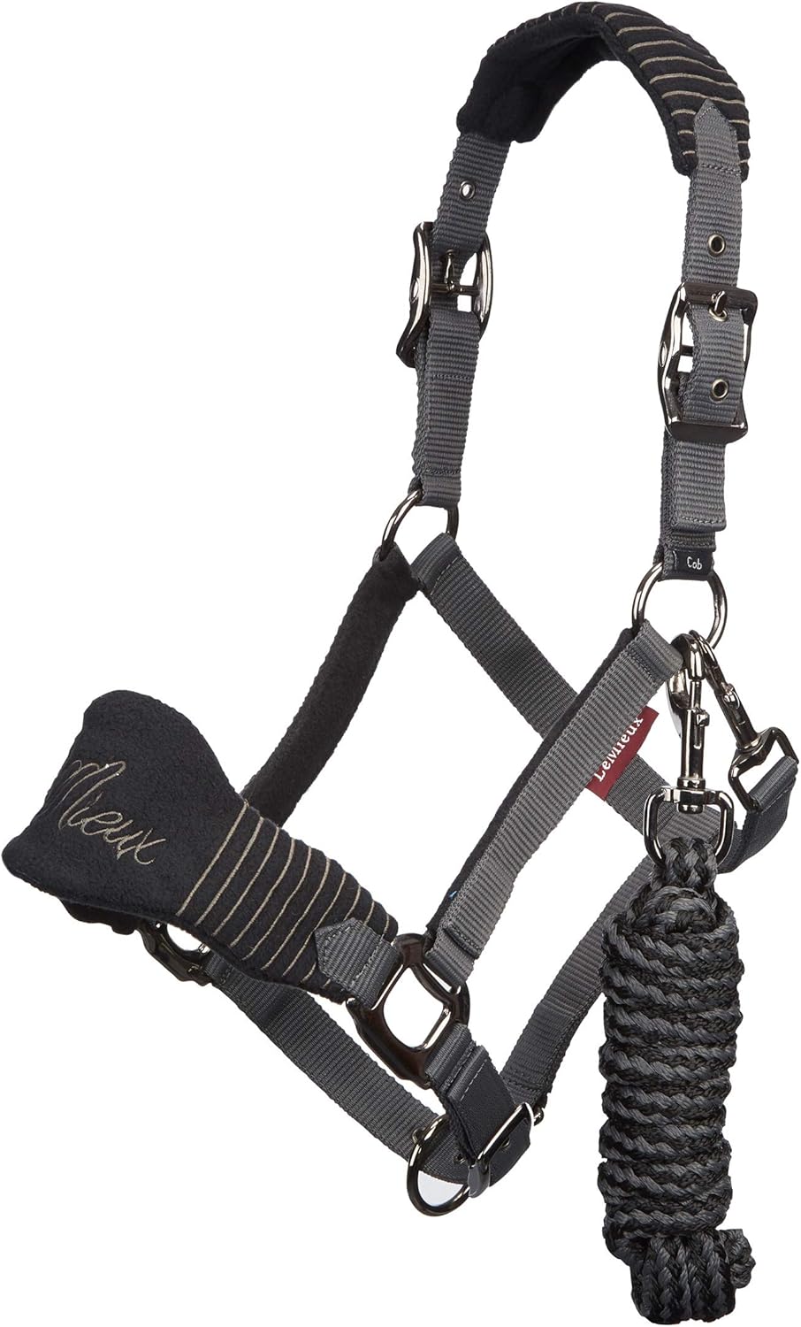 LeMieux Vogue Fleece Headcollar - Halter & Leadrope - Extra Padding, Adjustable at Curb and Poll Strap