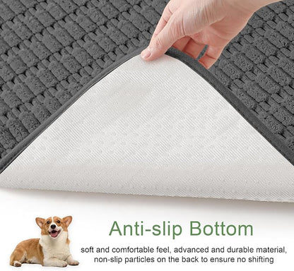 Washable Pee Pads for Dogs Puppy Pad, Dark Grey 60”x82” 1 Pack | High Absorbent Dog Pee Pad Leak Proof Cat Rugs, Reusable Non Slip Pet Mat, Wee Wee Pads for Training, Crate and Floor