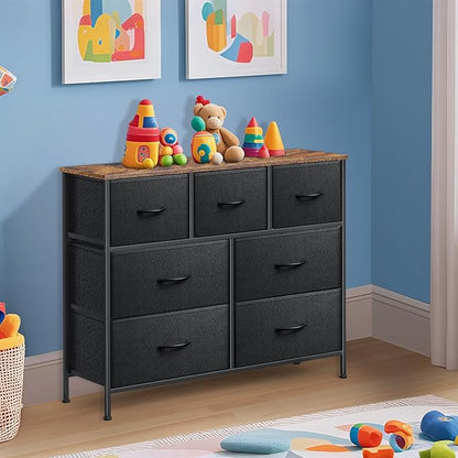 Dresser for Bedroom with 7 Drawers, Chest of Drawers, Storage Drawers Organizer