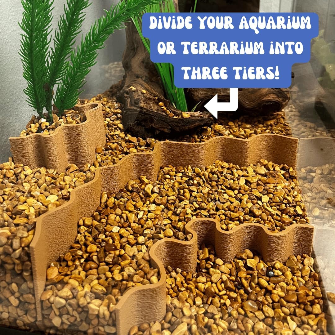 REEFSHAPE Aquarium or Terrarium Substrate Cliffs Combo Pack | Separate Substrate Layers in Aquariums or Terrariums to Create Cliffs & Depth | Made in USA (Cliff Combo, Tan)