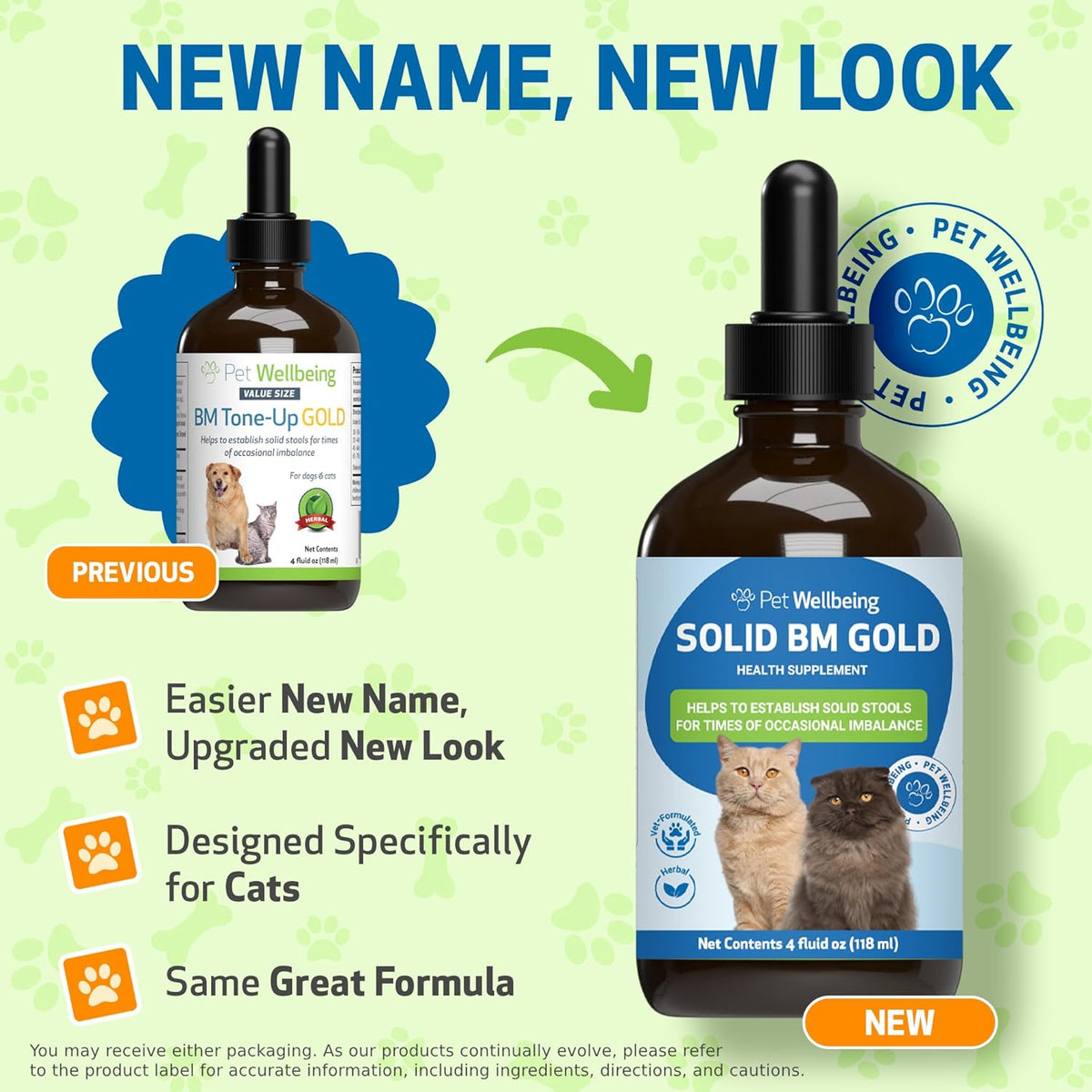 Pet Wellbeing BM Tone-Up Gold for Dogs & Cats - Supports Healthy Digestive Function, Solid Stools, Normal Bowel Movements, Bayberry - Veterinarian-Formulated Herbal Supplement 4 oz (118 ml)