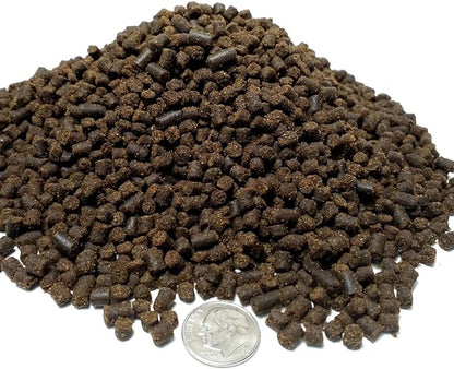 Aquatic Foods Inc. Brine Shrimp 0.5-2.5mm Sinking Granules for All Small & Baby Discus, Cichlids, Tetras, Live Bearers, Catfish, Small Plecos, All Tropical Fish…3.5oz Sm Round Jar