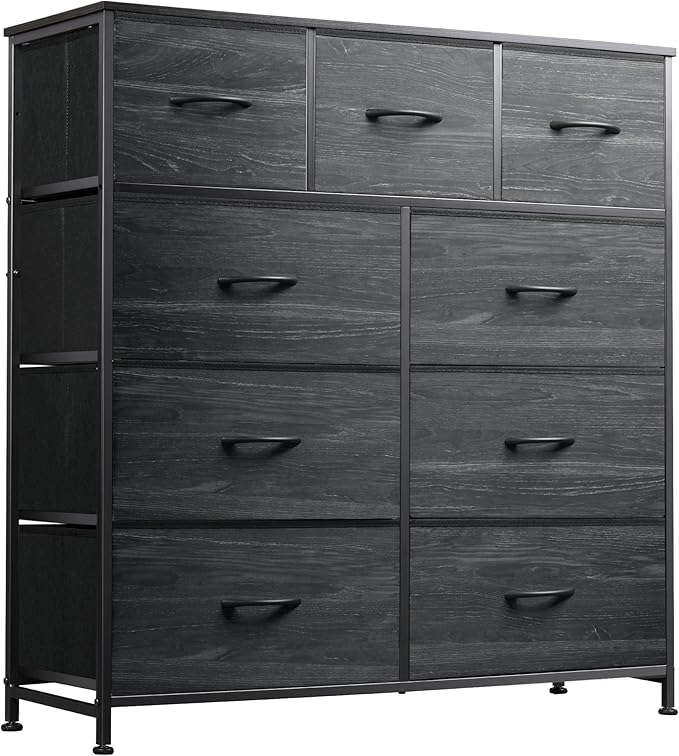WLIVE 9-Drawer Dresser, Fabric Storage Tower