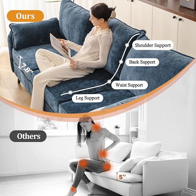 Rexulqo 135'' Modular Sectional Sofa with All Seats Storage, Oversized U Shaped Couch,4-Seater Comfy Cloud Couch with Movable Ottoman,24.5'' Deep Seat,Big Sofas for Living Room,Bedroom,Velet,Blue