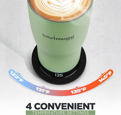 X Heated Coffee Mug 19 oz., 8 Hour Battery Life, Self-Heating, Adjustable Temp
