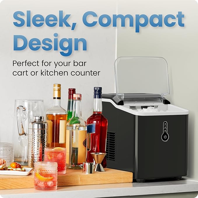 Iceman by Chefman Nugget Ice Maker Countertop, Pebble Ice Maker Machine