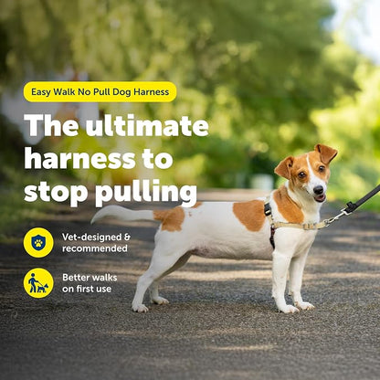 PetSafe Easy Walk Harness, No Pull Dog Harness, Fawn, Small | Patented Martingale Loop Gives Gradual Shoulder Pressure to Stop Pulling, Front-Chest Leash Clip Prevents Gagging