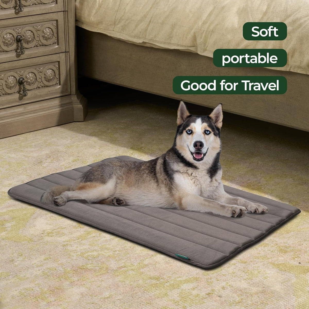 BALANCE Dog Crate Pad, Dog Foam Crate Mat Kennel Pad, Washable Water-Resistant Pet Bed Flat Dogs Cage Mat for X-Large Dogs