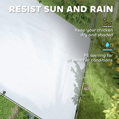 Large Chicken Coop with Waterproof and Anti-UV Cover, Spire Shaped for Outdoor and Yard Farm Use, 39 x 10 x 6.4