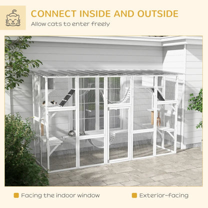 Cat Window Box , Large Catio With Shelves & Bridges, Outside Enclosure For Multiple Cats, Multiple Packages Shipped. Please Pay Attention To The Dimensions And Weight In The Details.