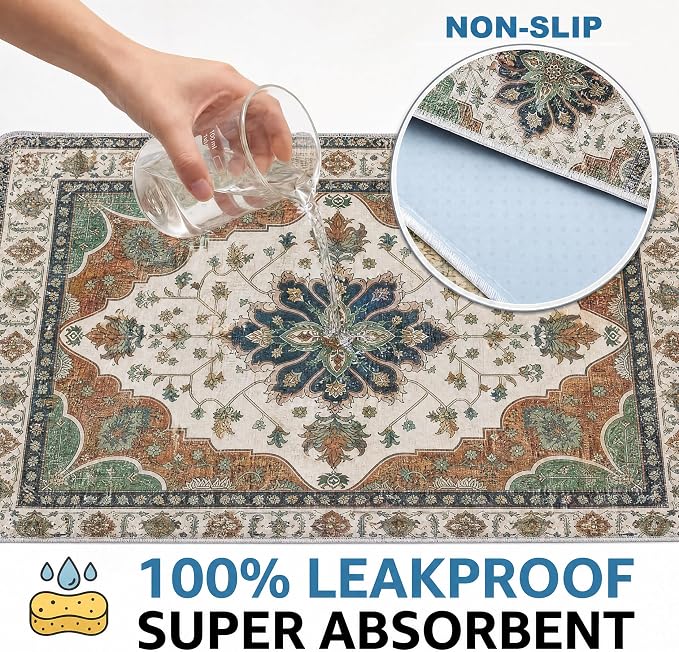 Washable Pee Pads for Dogs,Great Urine Absorbent Reusable Puppy Training Pads,Waterproof,Leak-Proof & Non-Slip Potty Pads for Whelping,Crate,Playpen,Bed.(Dark Teal Floral,72"x72")