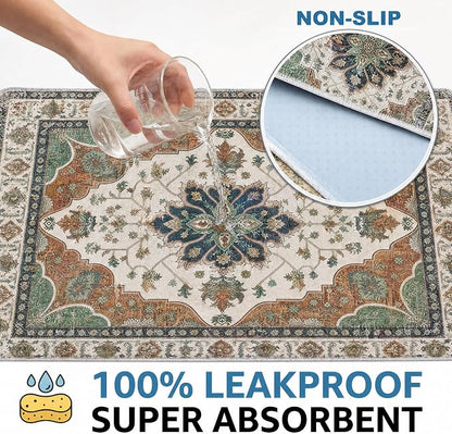 Washable Pee Pads for Dogs,Great Urine Absorbent Reusable Puppy Training Pads,Waterproof,Leak-Proof & Non-Slip Potty Pads for Whelping,Crate,Playpen,Bed.(Dark Teal Floral,72"x72")