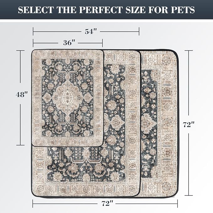 Thicken Super Absorbent Reusable, Washable Pee Pads for Dogs - 2 Pack, 36x48 Non-Slip Leakproof Potty Pads for Floor, Crate & Couch