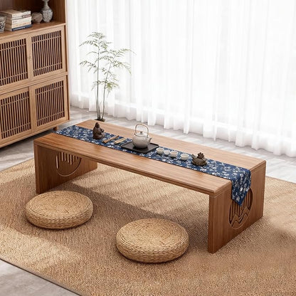 Ekjkldo Japanese Folding Coffee Table, Low Coffee Table for Sitting on The Floor, Japanese Floor Table No Assembly Small Coffee Tables for Living Room Tatami Tea Room Dining Bedroom 31.5 Inch
