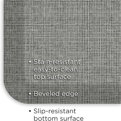 NewLife by GelPro Ergo-Foam Cushioned Anti-Fatigue Standing Kitchen Floor Mat, Padded Stain-Resistant, Waterproof, Non-Slip Comfort Padded Desk/Office Mat - 20" x 72", Patina Grey