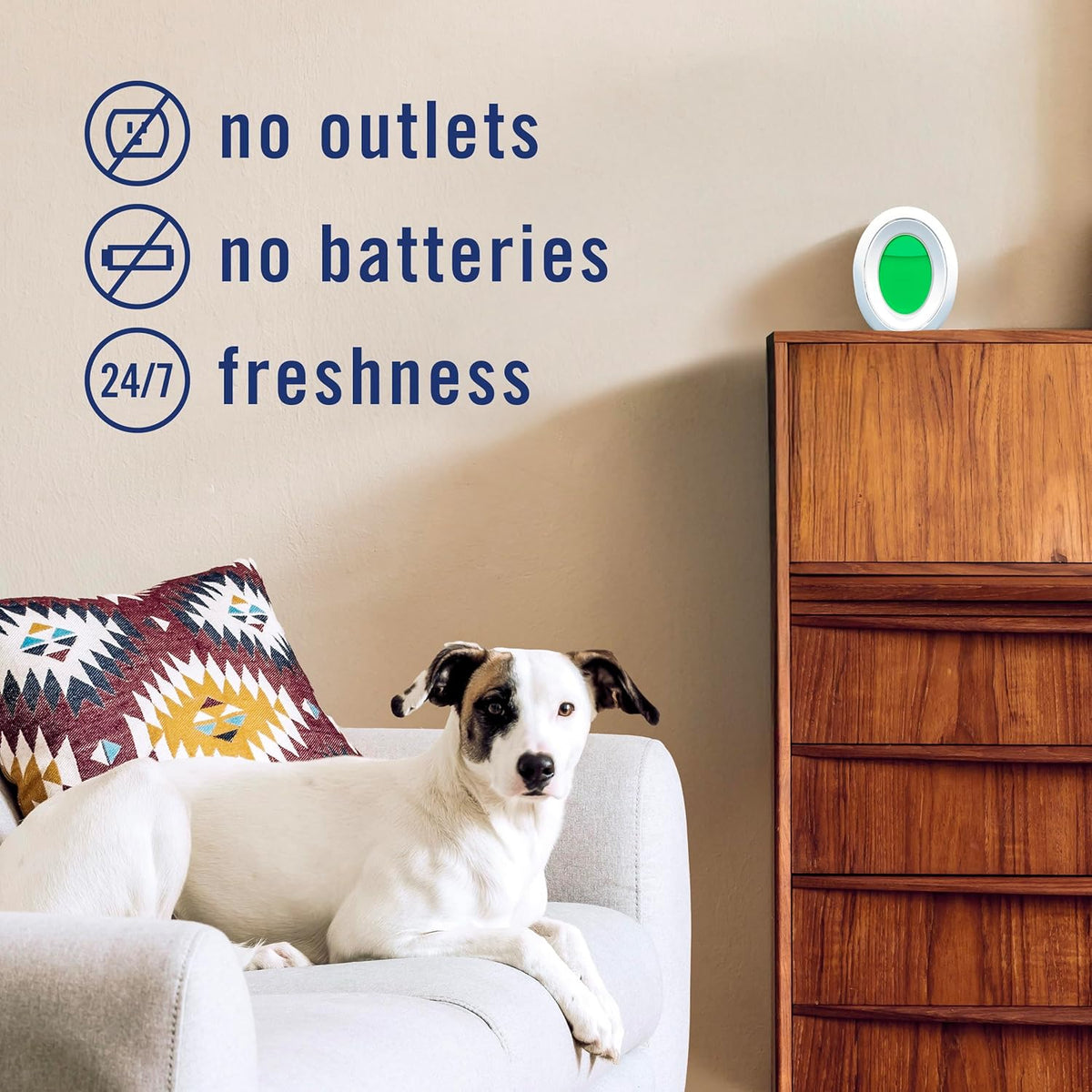 Febreze Bathroom Air Freshener, Odor-Fighting, Plug In Alternative, Air Fresheners for Home and Bathroom and Kitchen, Closet Air Fresheners, Heavy Duty Pet Scent, 4 Count