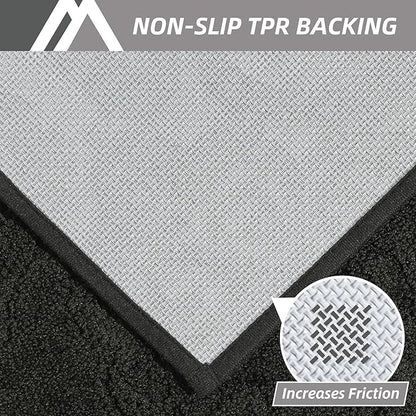 COSY HOMEER Door Mat 32”x48”,Absorbent Dirt Trapper Entryway Rugs,Non-Slip Welcome Mat,Washable Entry Rugs,Low Pile Doormat for Front Back Door,Wet Shoes & Paws,Black