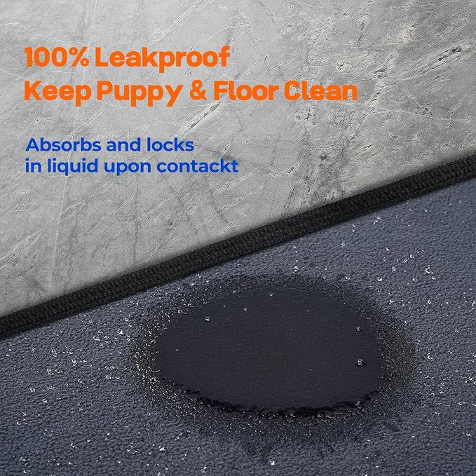 Sunsleek Washable Pee Pads for Dogs 36"x36", 2 Pack Non-Slip Puppy Pads | Non-Slip, Super Absorbent, Reusable Waterproof Pet Training Mats for Playpen, Crate, Floor, for Whelping Pads & Incontinence