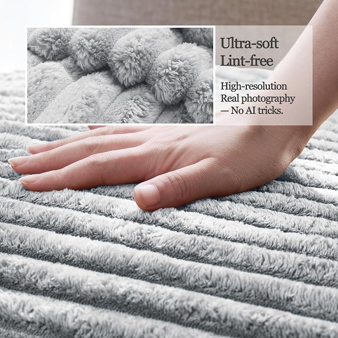 100% Waterproof Couch Arm Covers 2pcs, Fuzzy Chair Arm Covers Thick Soft Recliner Chair Armrest Protectors, Non-Slip Couch Armrest Cover Pet mats for Sofa (Seagull Gray, 22" x 22" 2 Pack)