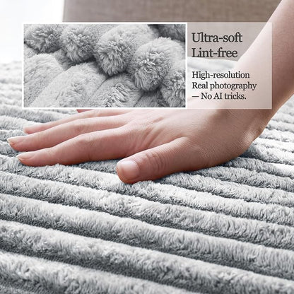 100% Waterproof Couch Arm Covers 2pcs, Fuzzy Chair Arm Covers Thick Soft Recliner Chair Armrest Protectors, Non-Slip Couch Armrest Cover Pet mats for Sofa (Seagull Gray, 22" x 22" 2 Pack)