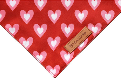 Realeaf Love Dog Bandanas 2 Pack, Triangle Reversible Mothers Day Valentine's Day Pet Scarf for Boy and Girl, Premium Durable Fabric, Holiday Bandana for Large and Extra Large Dogs (X-Large)