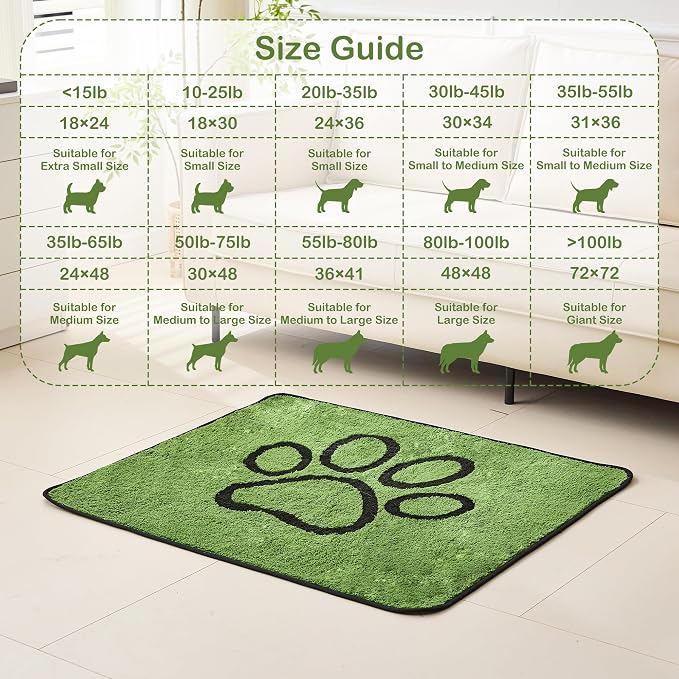 Reusable Dog Pee Pads, Washable Puppy Pads, Leak-Proof 18"x24" 2 Pack | Super Absorbent And Non-Slip Potty Training Pads, Soft Paw Print Plush Design, Ideal For Crates, Couch, Car Seats & Pet Beds
