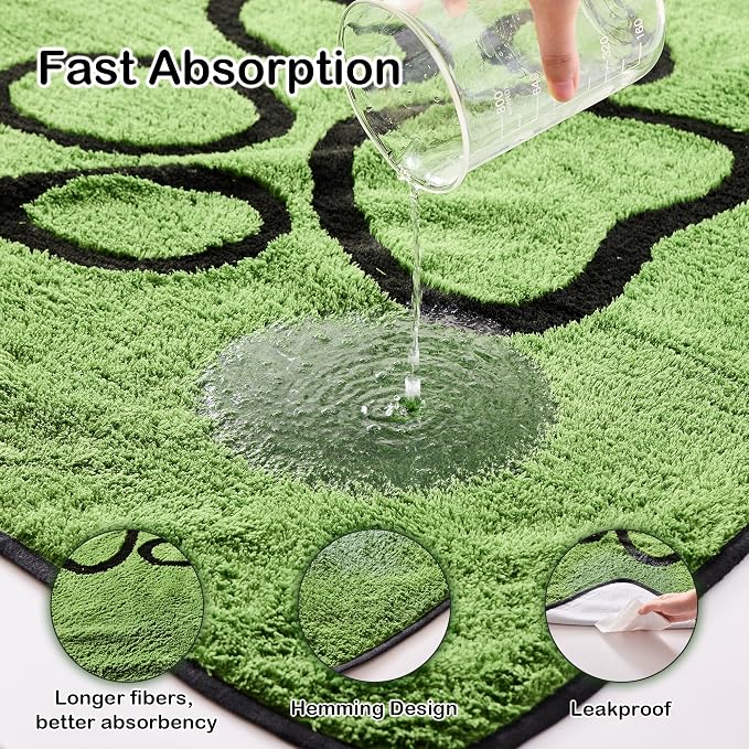 Reusable Dog Pee Pads, Washable Puppy Pads, Leak-Proof 36"x41" 2 Pack | Super Absorbent And Non-Slip Potty Training Pads, Soft Paw Print Plush Design, Ideal For Crates, Couch, Car Seats & Pet Beds