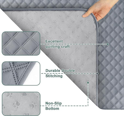 Eterish Reusable Washable Pee Pads for Dogs Extra Large 72'' x 72'' 1 Pack, Absorbent Pet Puppy Dog Training Pads Non-Slip, Waterproof Whelping Potty Pads for Dogs Leak-Proof